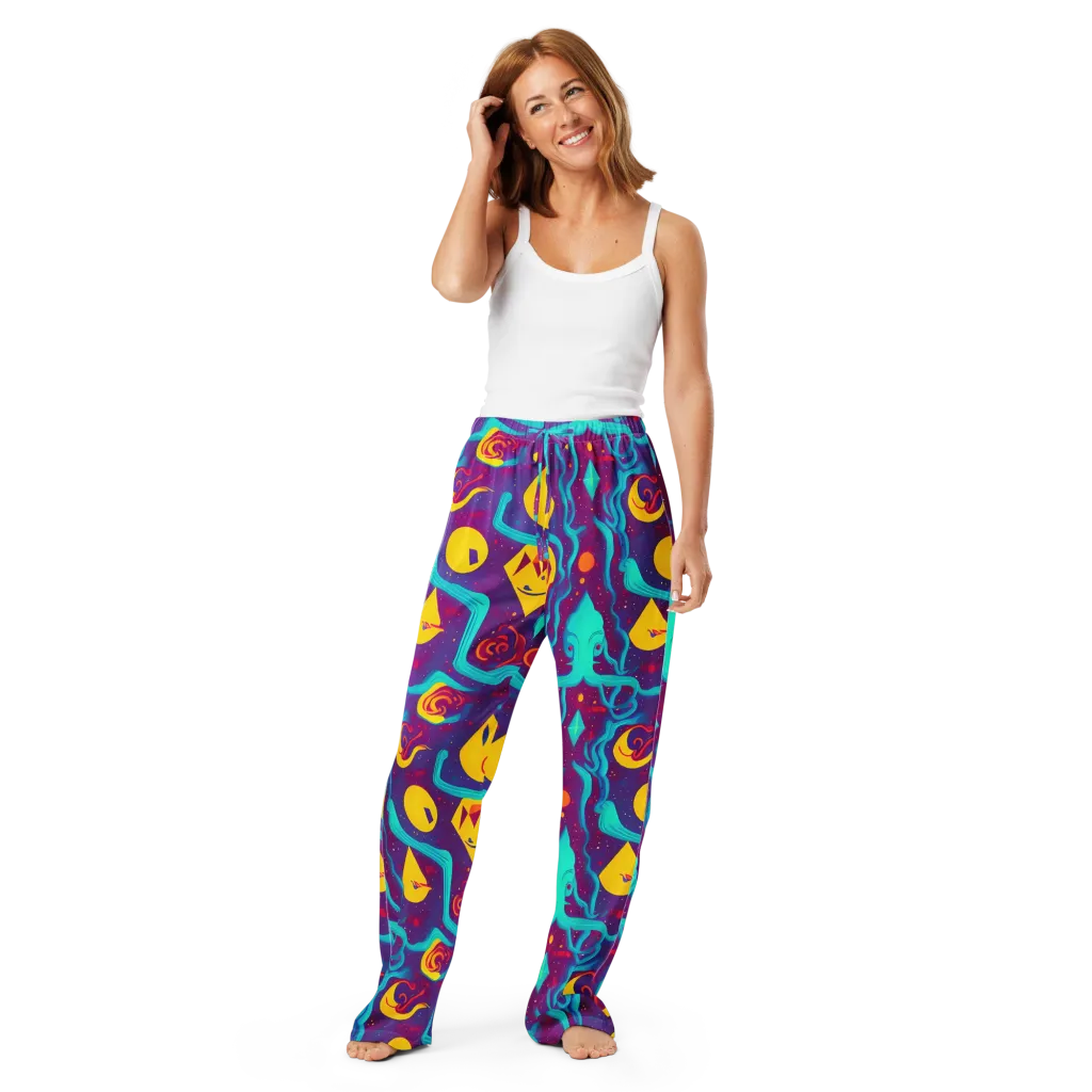 Cosmic Current on Women's Pajama Pants — Front