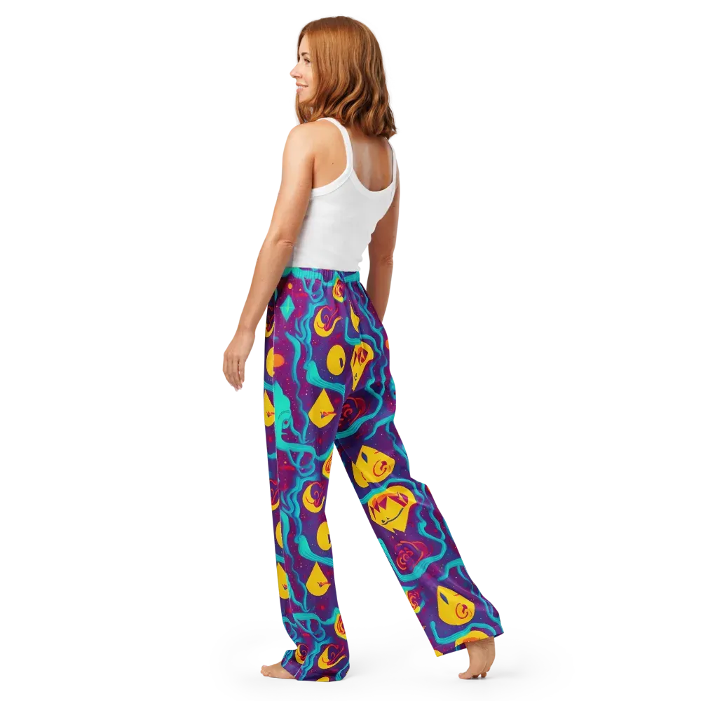 Cosmic Current on Women's Pajama Pants — Back