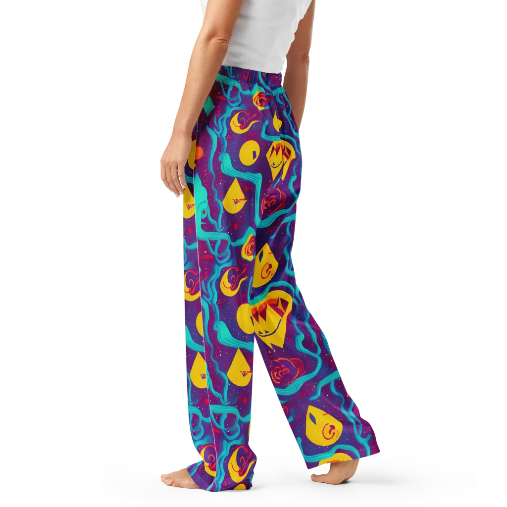 Cosmic Current on Women's Pajama Pants — Left