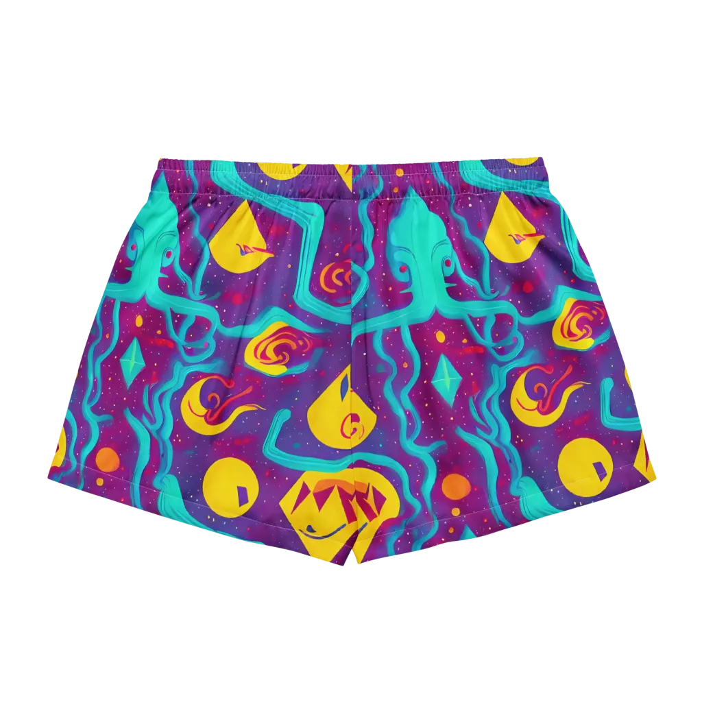 Cosmic Current on Women's Pajama Shorts — Back