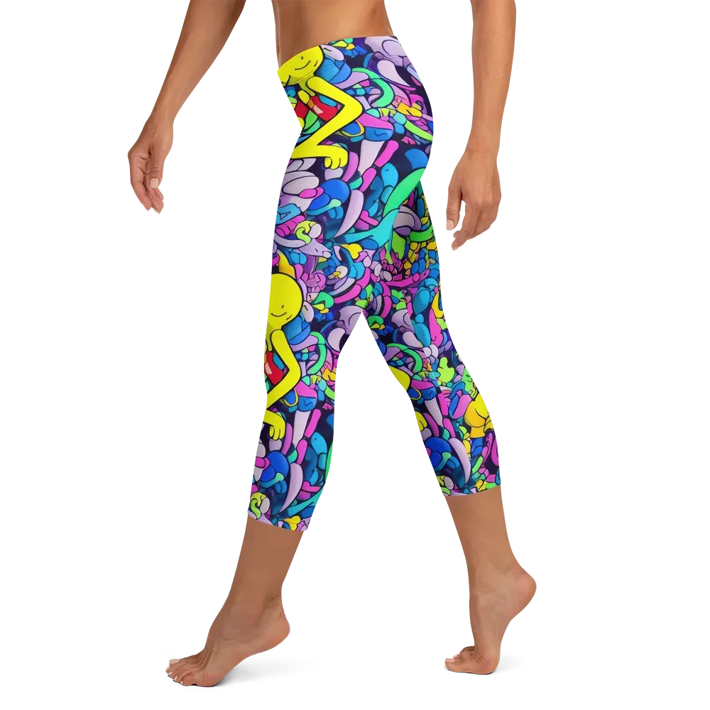 Radiant Revelation on Capri Leggings — Left