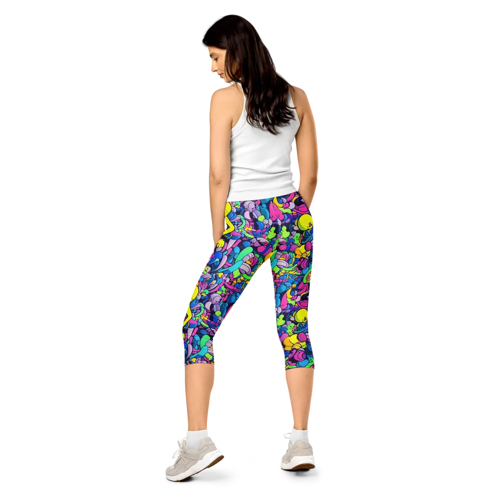 Radiant Revelation on Capri Leggings — Back