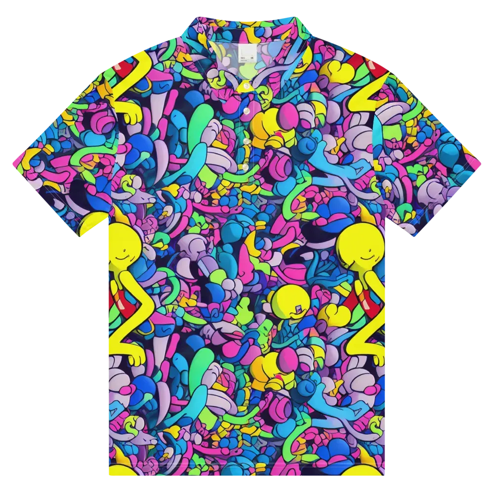 Radiant Revelation on Men's Slim Fit Polo Shirt — Front