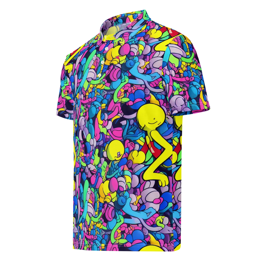 Radiant Revelation on Men's Slim Fit Polo Shirt — Left Front