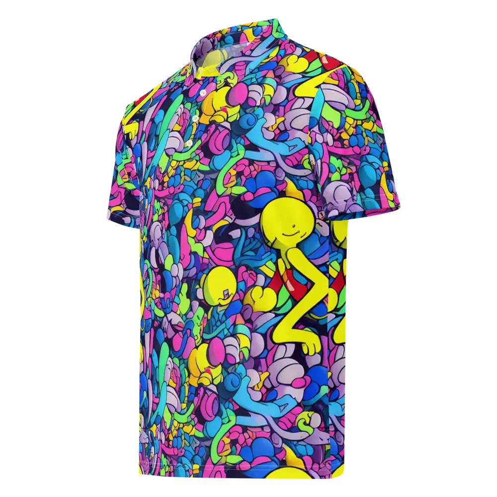 Radiant Revelation on Men's Slim Fit Polo Shirt — Left Front