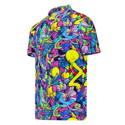 Radiant Revelation on a Men's Slim Fit Polo Shirt