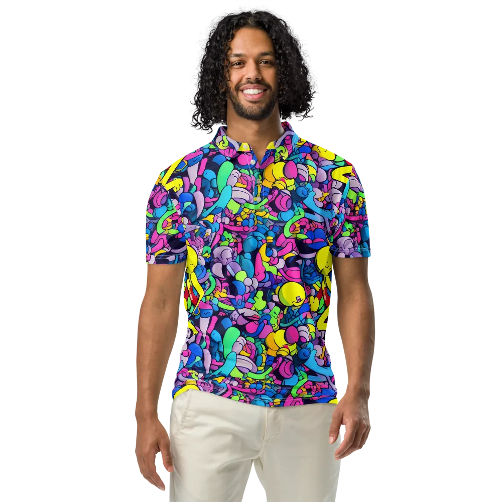 Radiant Revelation on Men's Slim Fit Polo Shirt — Front