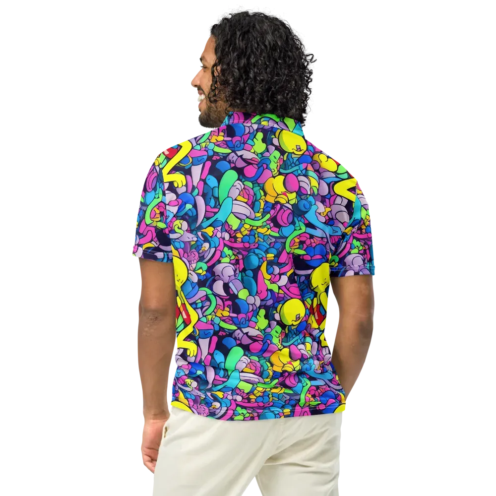 Radiant Revelation on Men's Slim Fit Polo Shirt — Back
