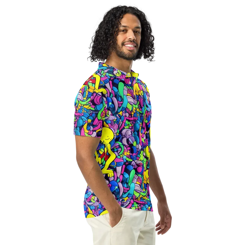 Radiant Revelation on Men's Slim Fit Polo Shirt — Right Front