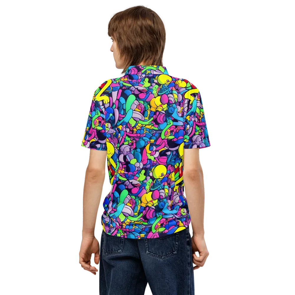 Radiant Revelation on Men's Slim Fit Polo Shirt — Back