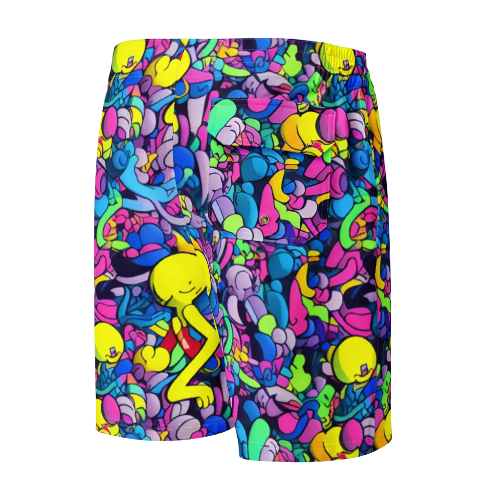 Radiant Revelation on Men's Board Shorts — Back