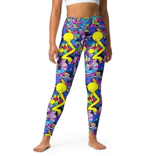 Radiant Revelation on a Yoga Leggings