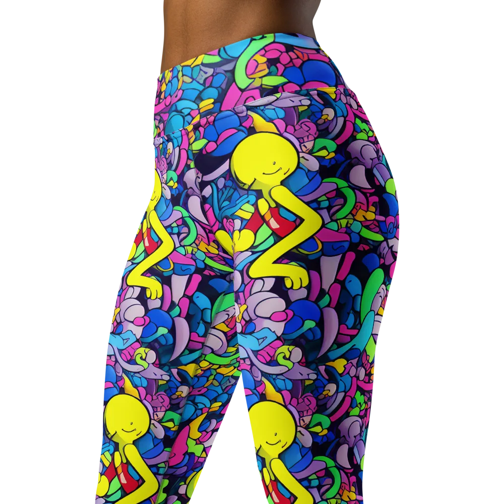 Radiant Revelation on Yoga Leggings — Left Front