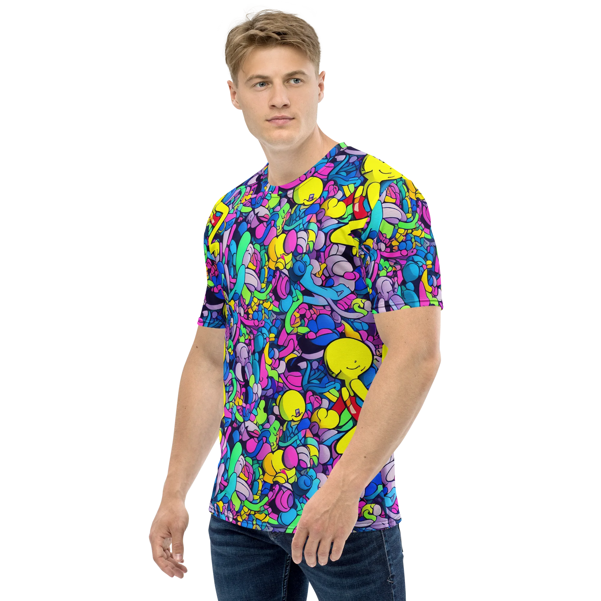 Radiant Revelation on Men's Crew Neck T-Shirt — Left