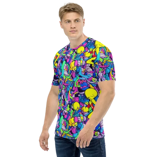 Radiant Revelation on a Men's Crew Neck T-Shirt