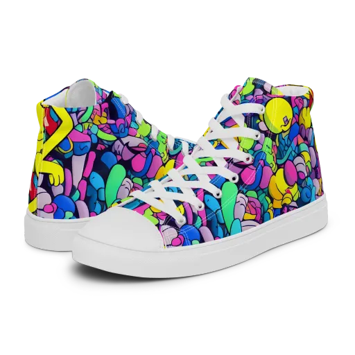 Radiant Revelation on a Men's High Top Canvas Shoes
