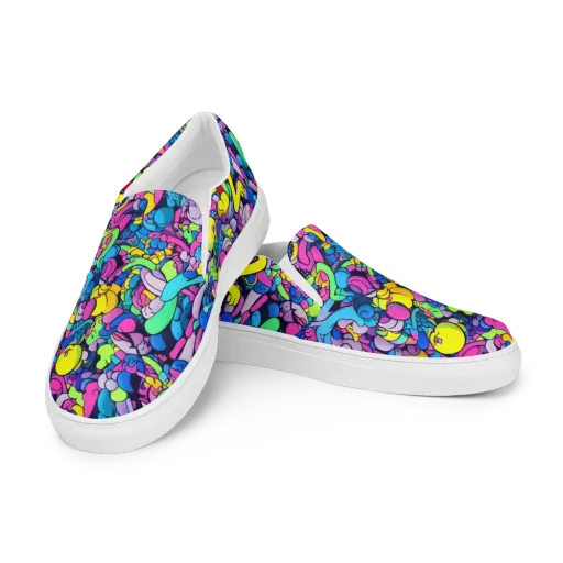 Radiant Revelation on a Men's Slip-On Canvas Shoes