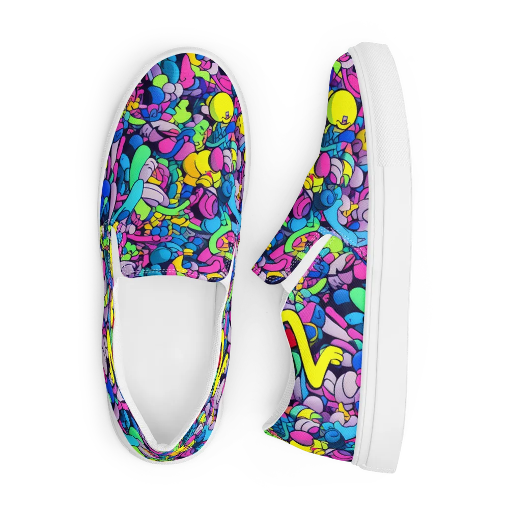 Radiant Revelation on Men's Slip-On Canvas Shoes — Front