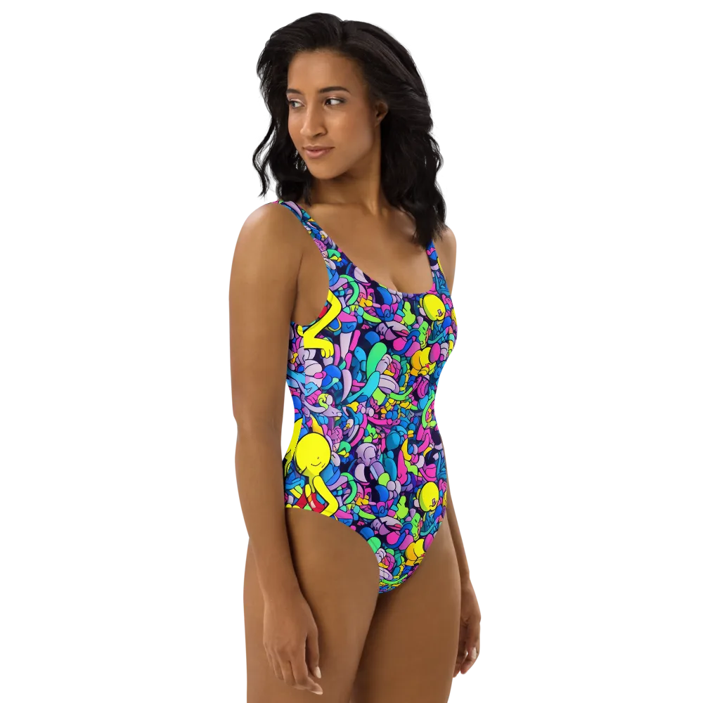 Radiant Revelation on One-Piece Swimsuit — Right