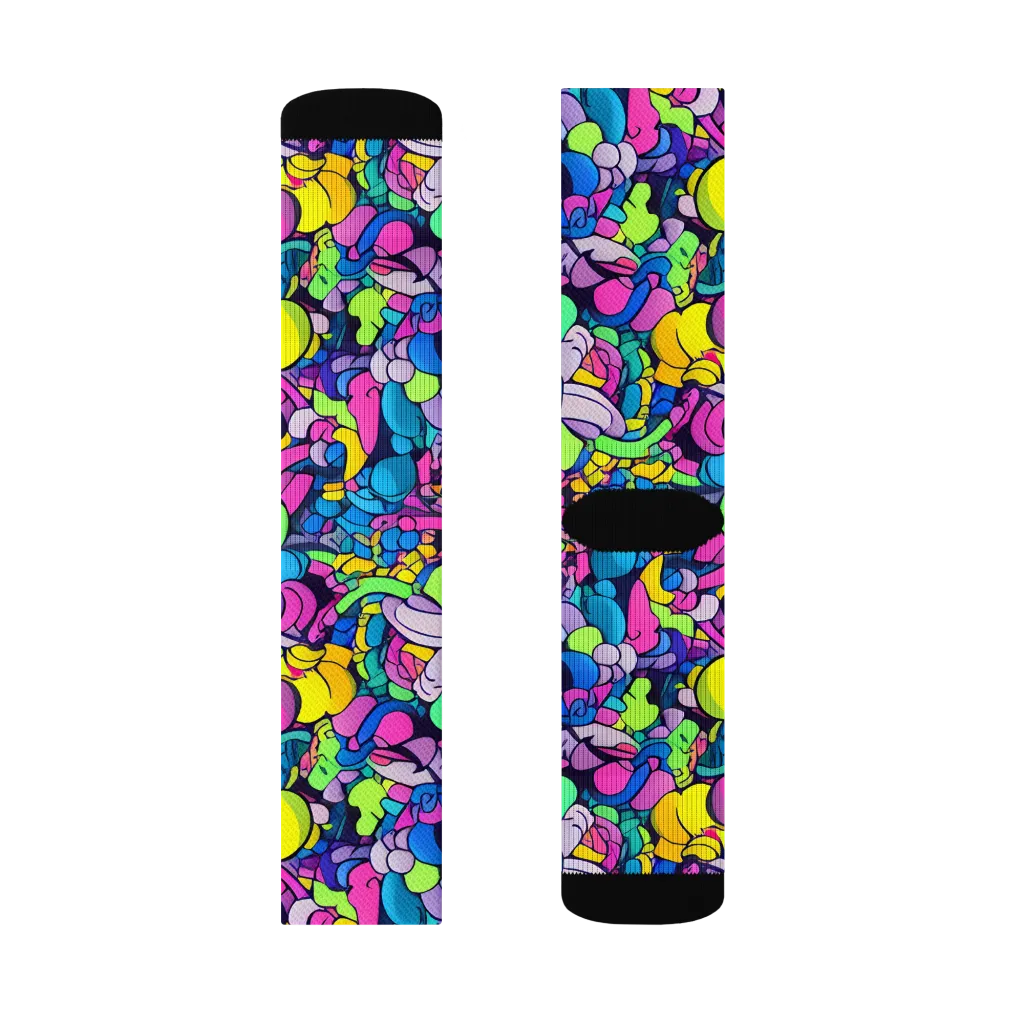 Radiant Revelation on Socks — Right Sock