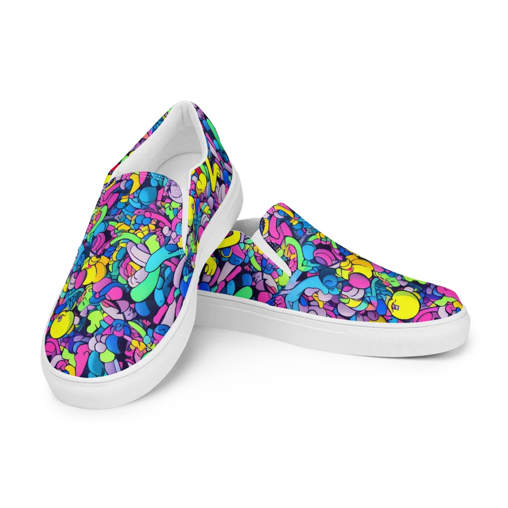 Radiant Revelation on Women's Slip-On Canvas Shoes — Left Front