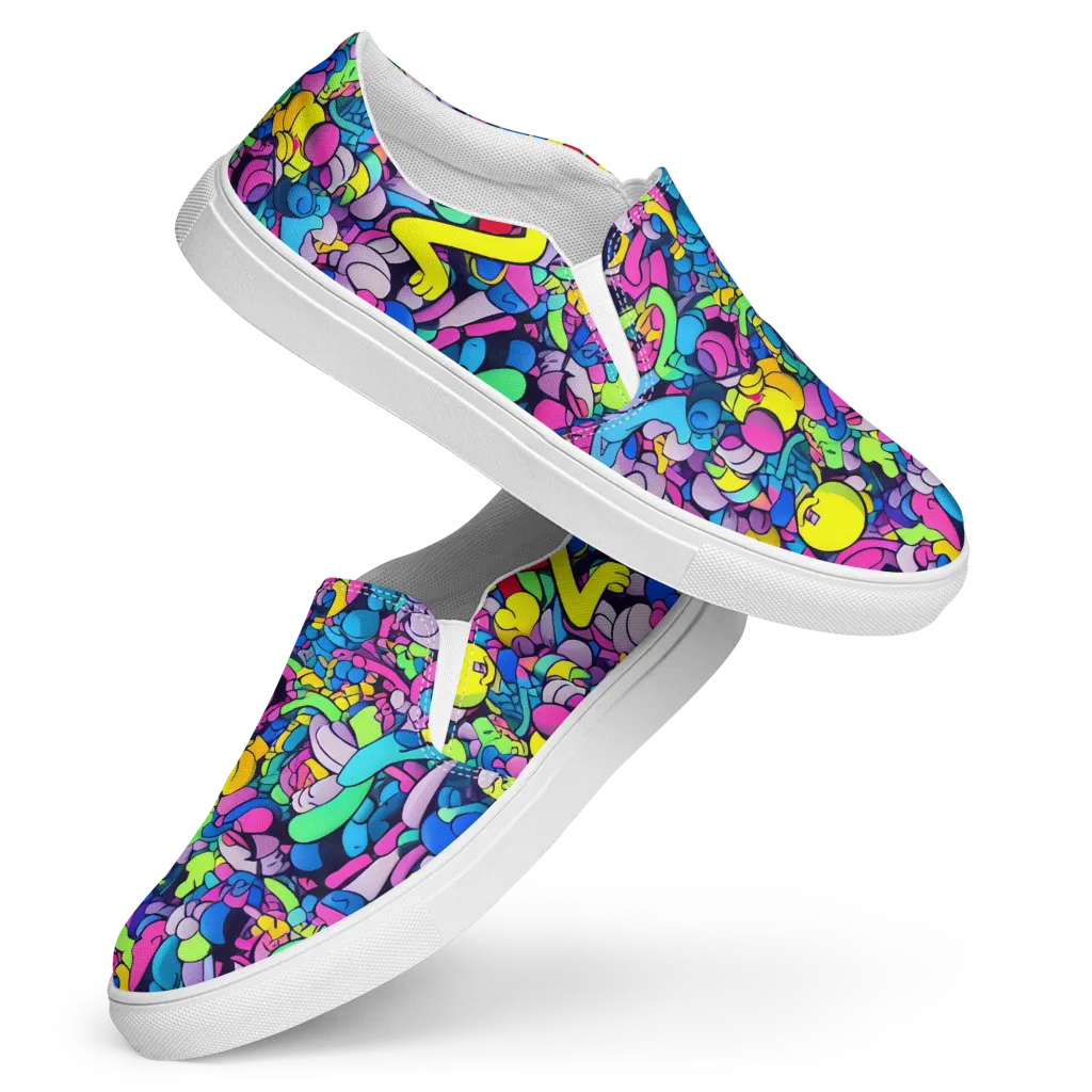 Radiant Revelation on Women's Slip-On Canvas Shoes — Front