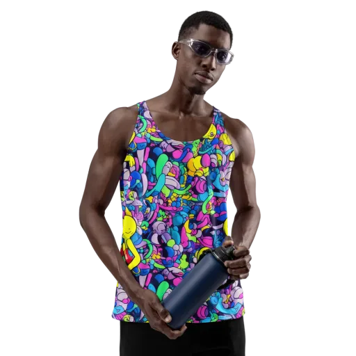 Radiant Revelation on a Men's Tank Top