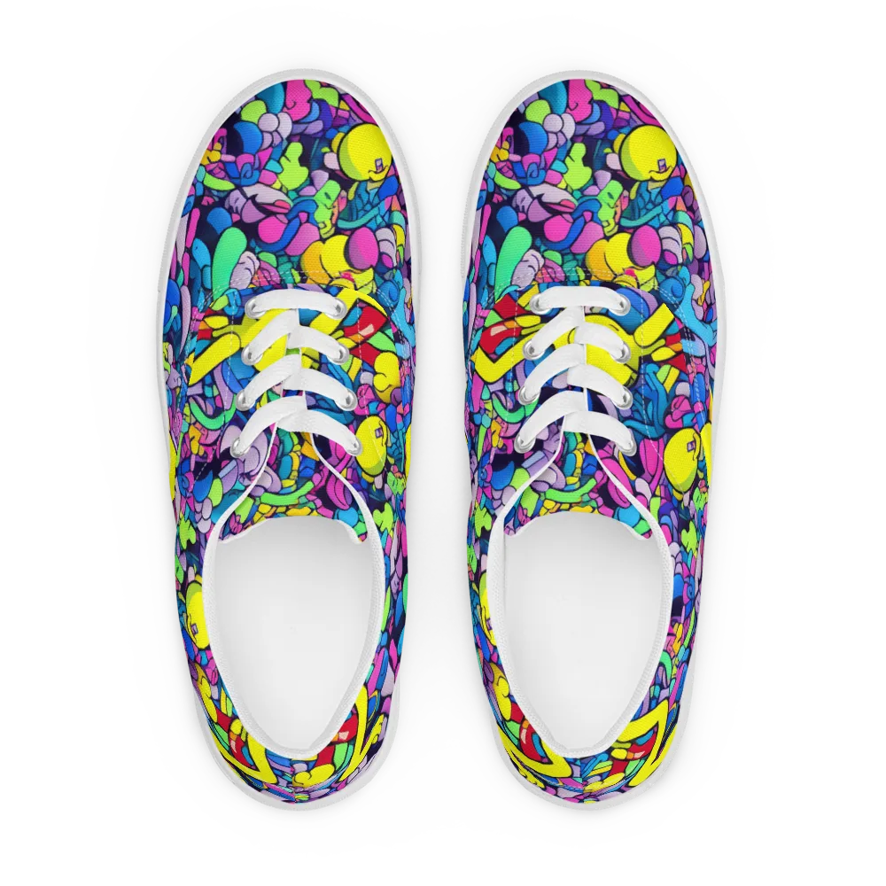 Radiant Revelation on Men's Lace-Up Canvas Shoes — Front