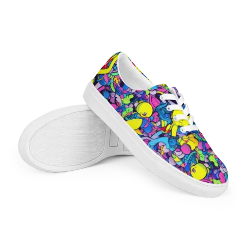 Radiant Revelation on a Men's Lace-Up Canvas Shoes