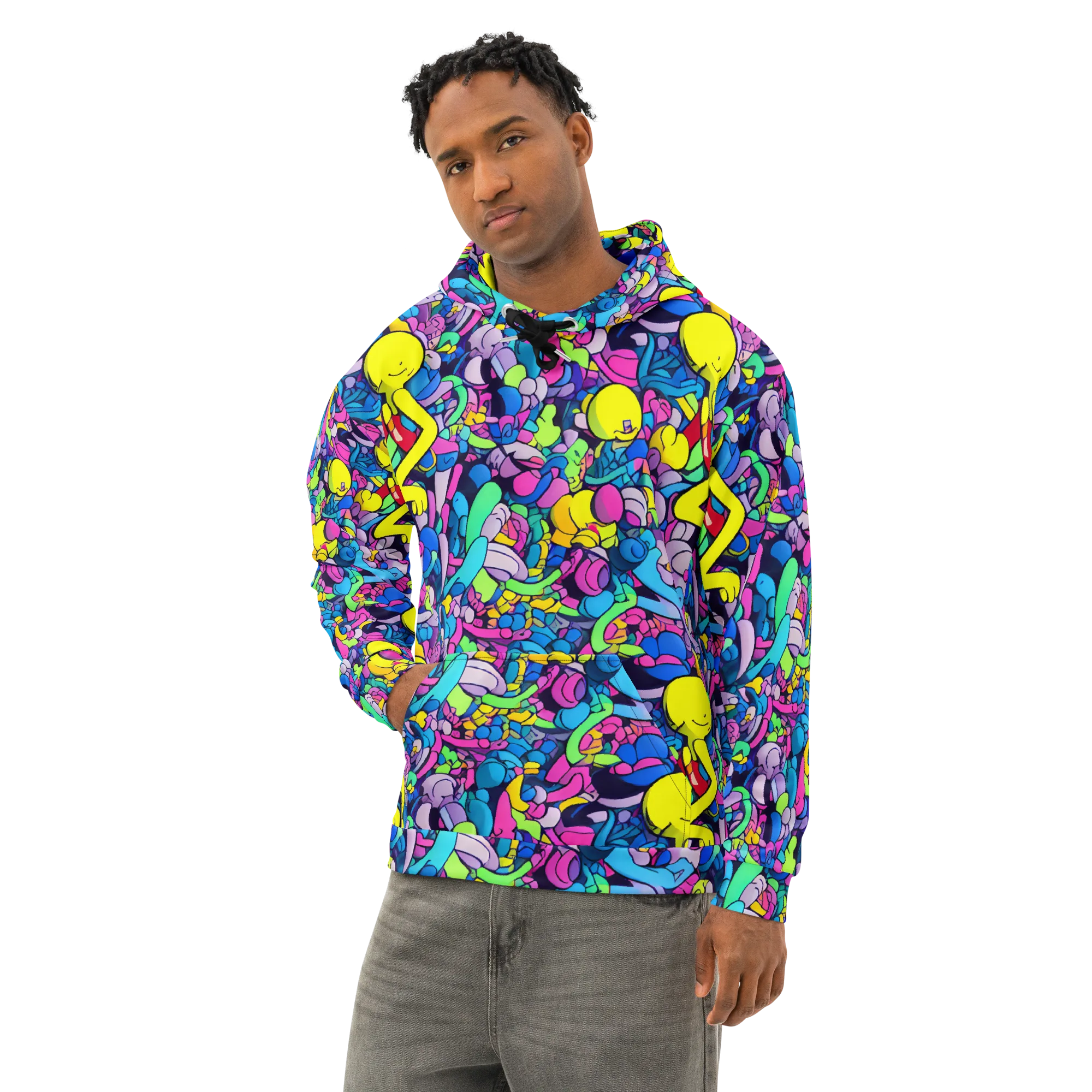 Radiant Revelation on Cotton Hoodie — Left Front