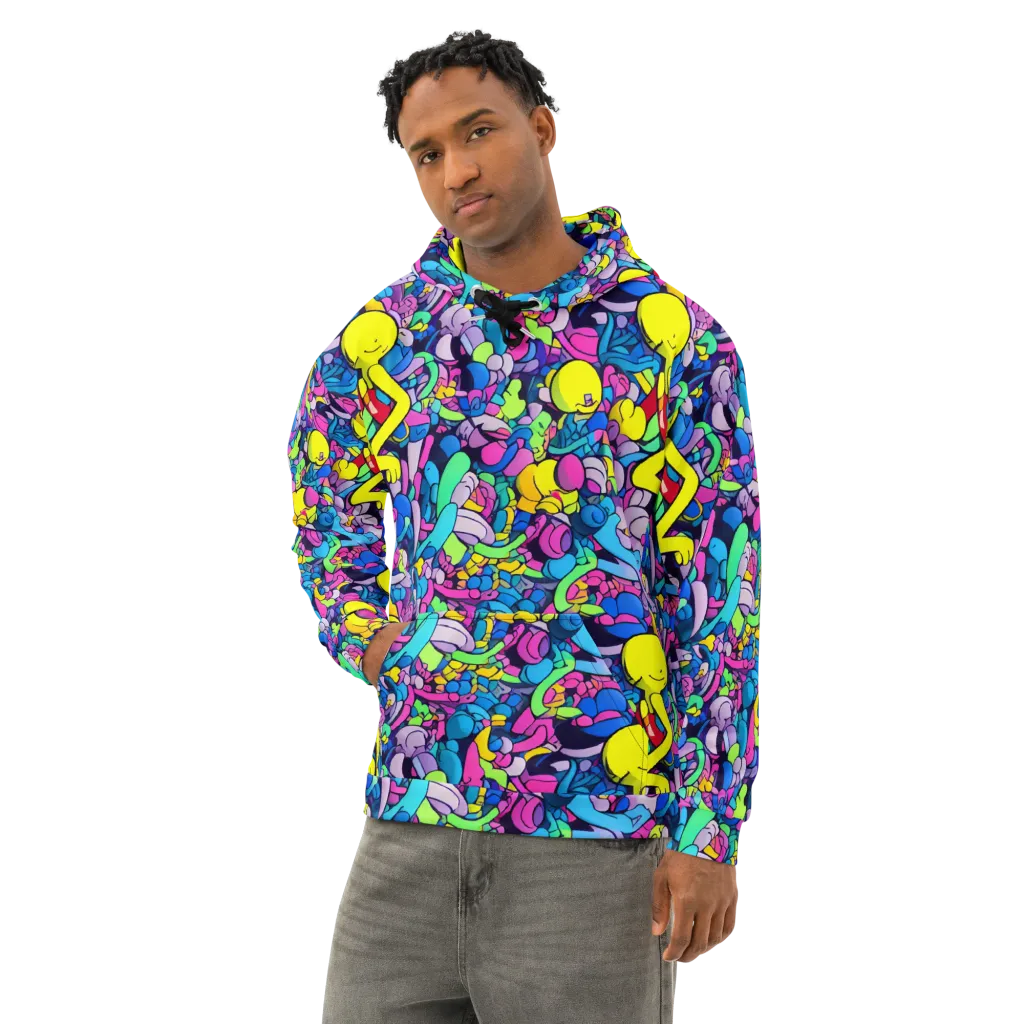 Radiant Revelation on Cotton Hoodie — Left Front