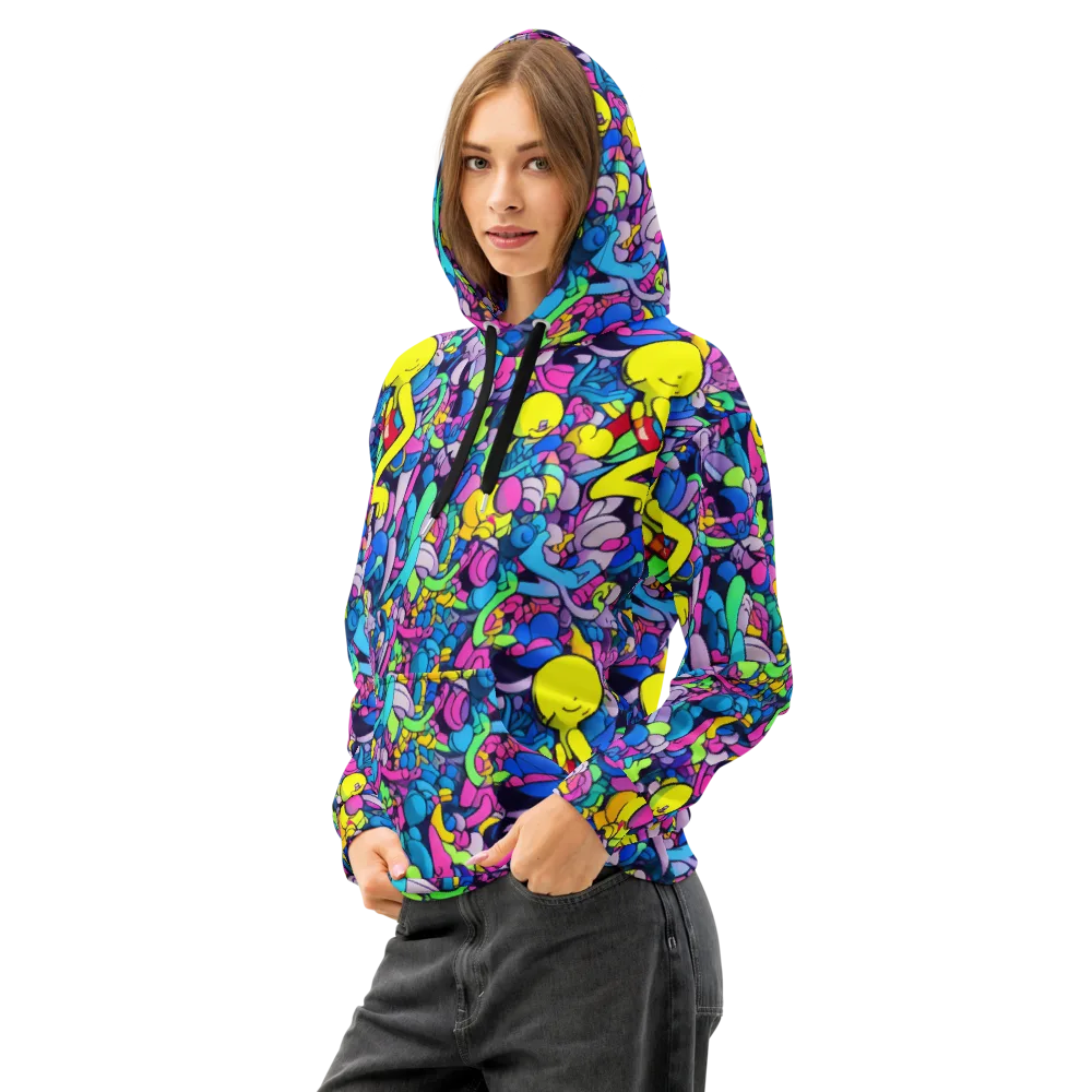 Radiant Revelation on Cotton Hoodie — Left Front