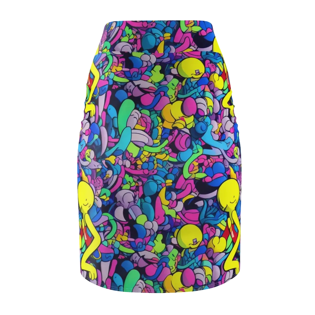 Radiant Revelation on Pencil Skirt — Back