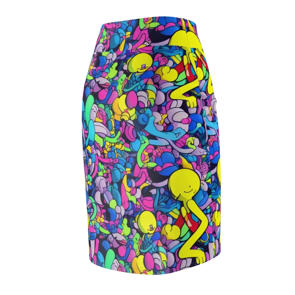 Radiant Revelation on Pencil Skirt — Back Side