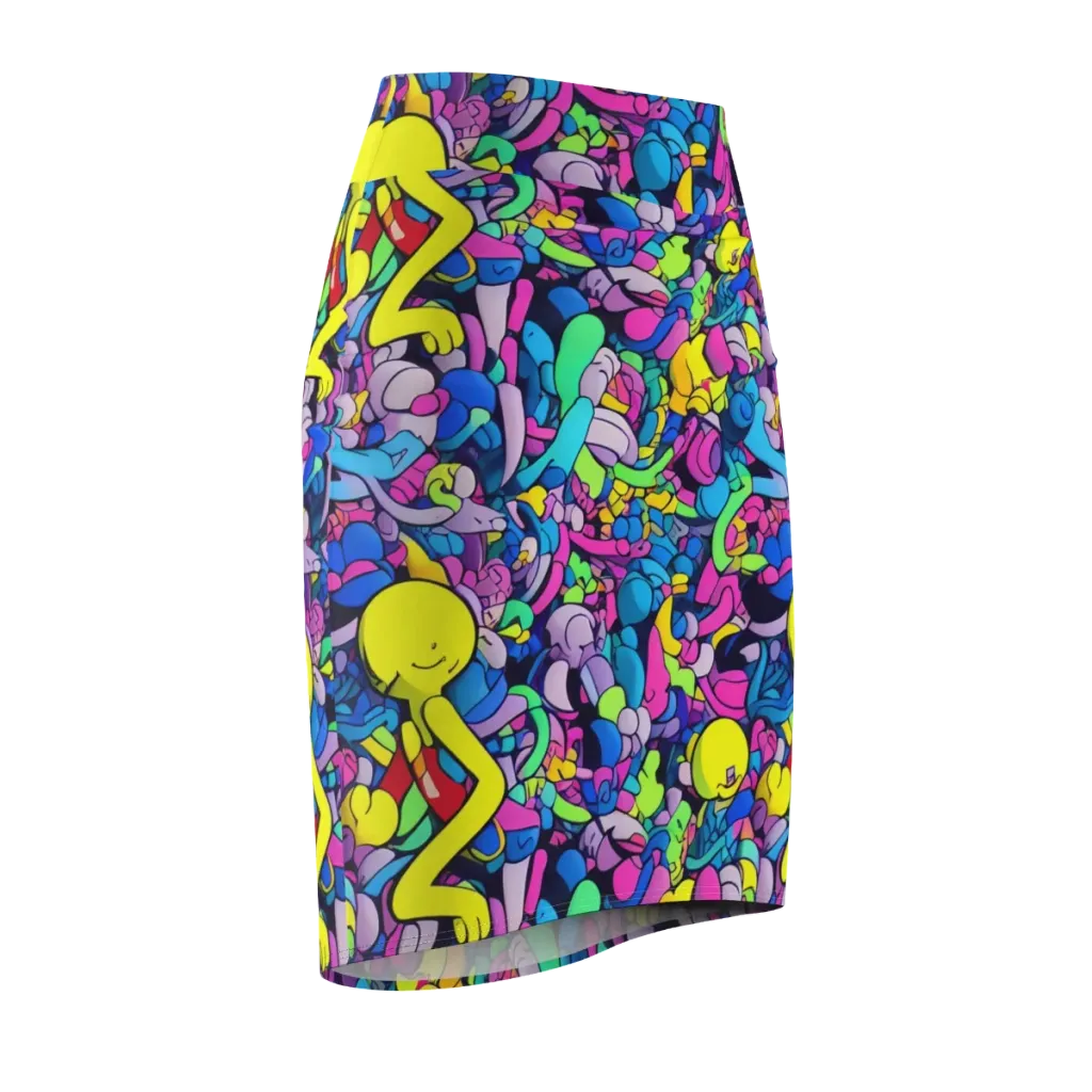 Radiant Revelation on Pencil Skirt — Front Side