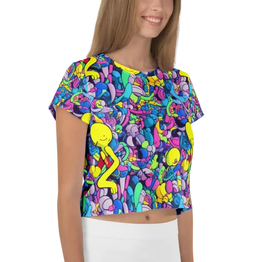 Radiant Revelation on a Crop Tee