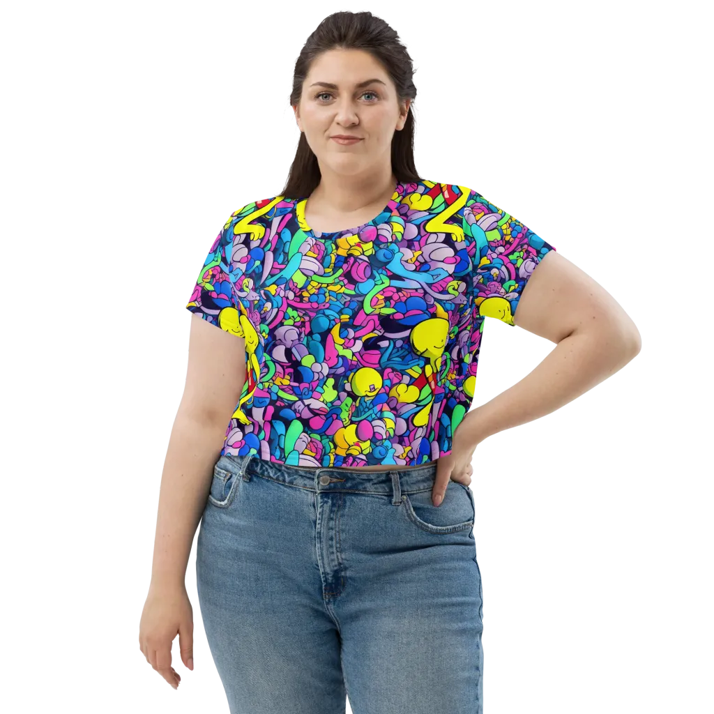 Radiant Revelation on Crop Tee — Front