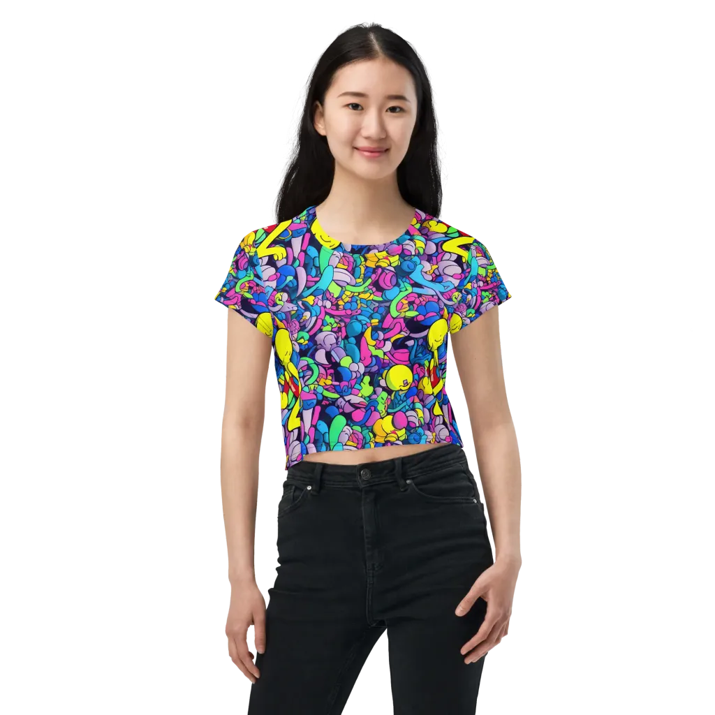 Radiant Revelation on Crop Tee — Front