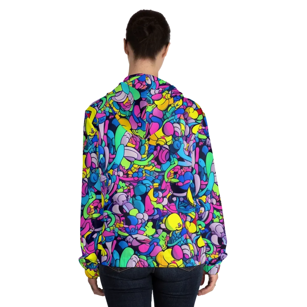 Radiant Revelation on Women's Full-Zip Hoodie — Back On Person