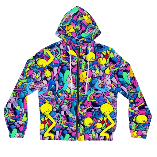 Radiant Revelation on a Women's Full-Zip Hoodie