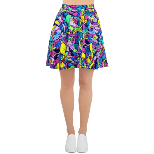 Radiant Revelation on a Skater Skirt