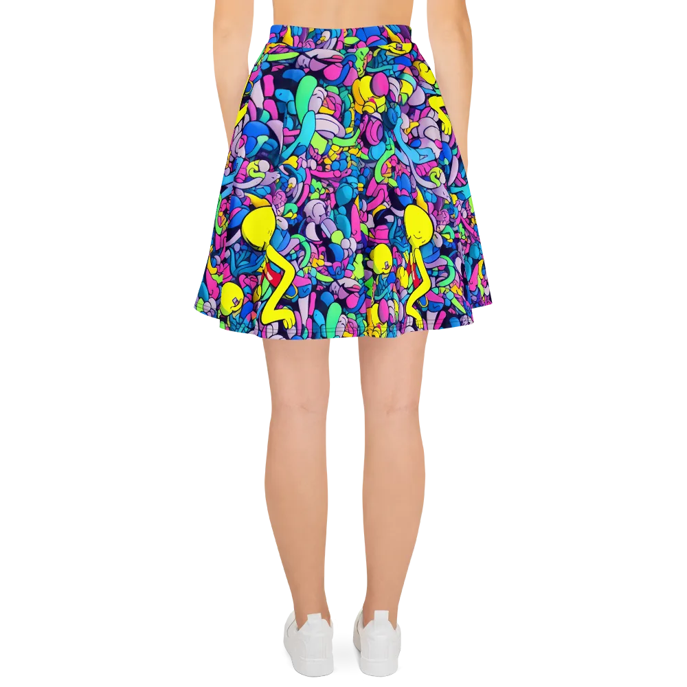 Radiant Revelation on Skater Skirt — Back