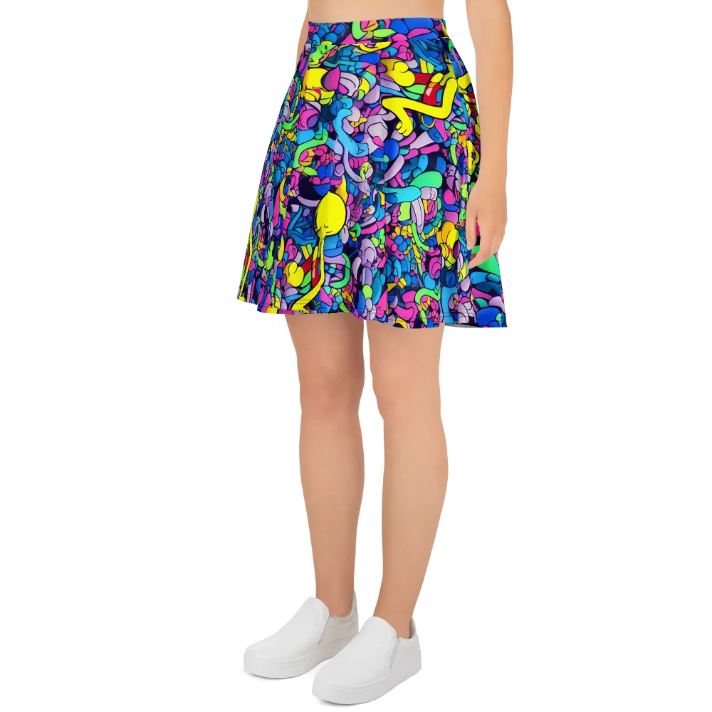 Radiant Revelation on Skater Skirt — Left