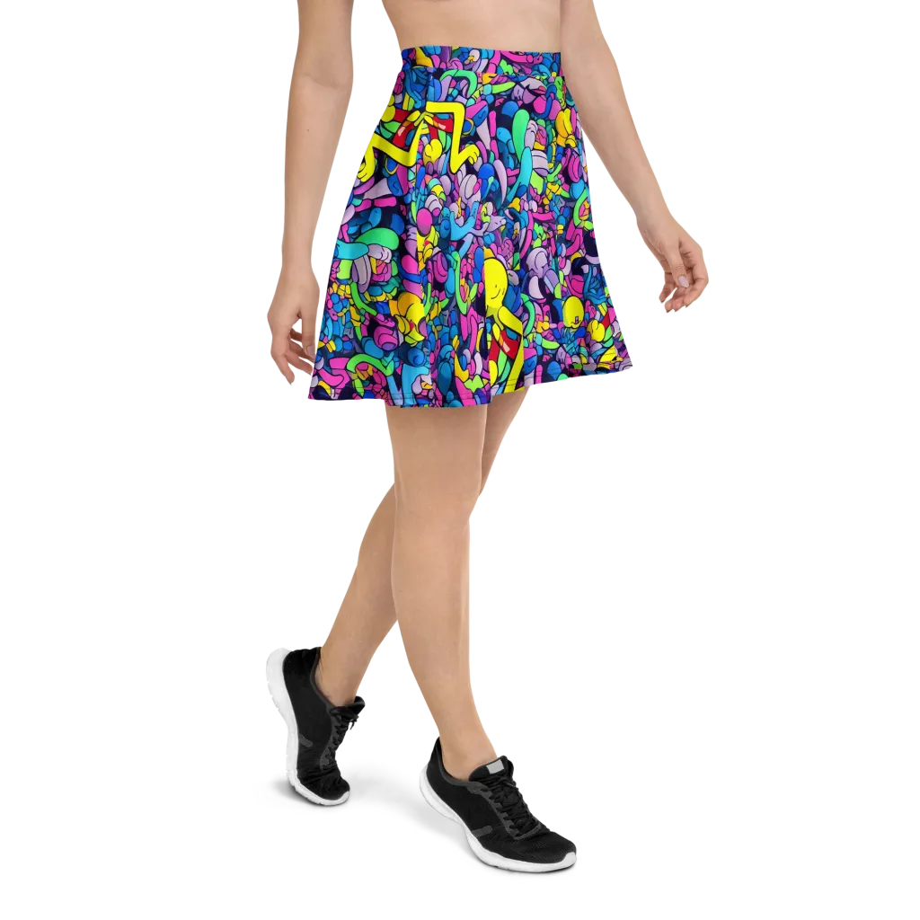 Radiant Revelation on Skater Skirt — Right