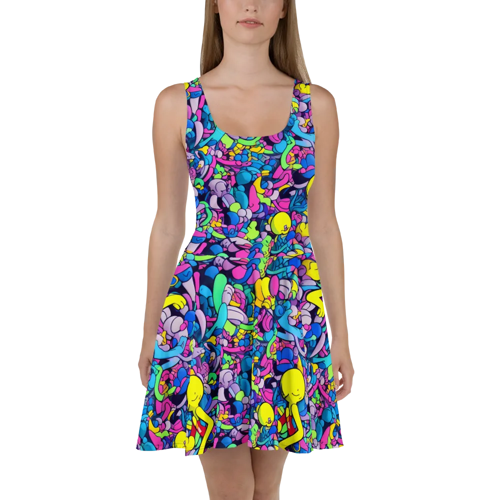 Radiant Revelation on Skater Dress — Front