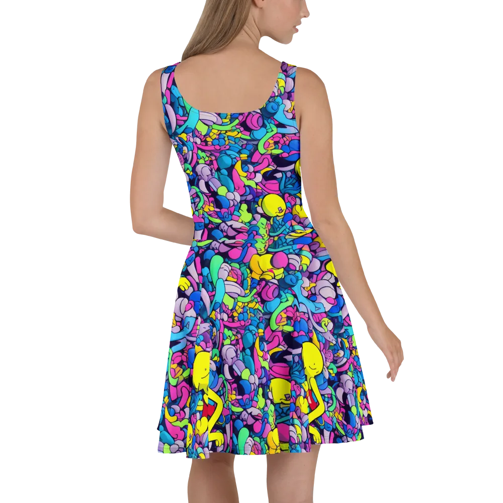 Radiant Revelation on Skater Dress — Back