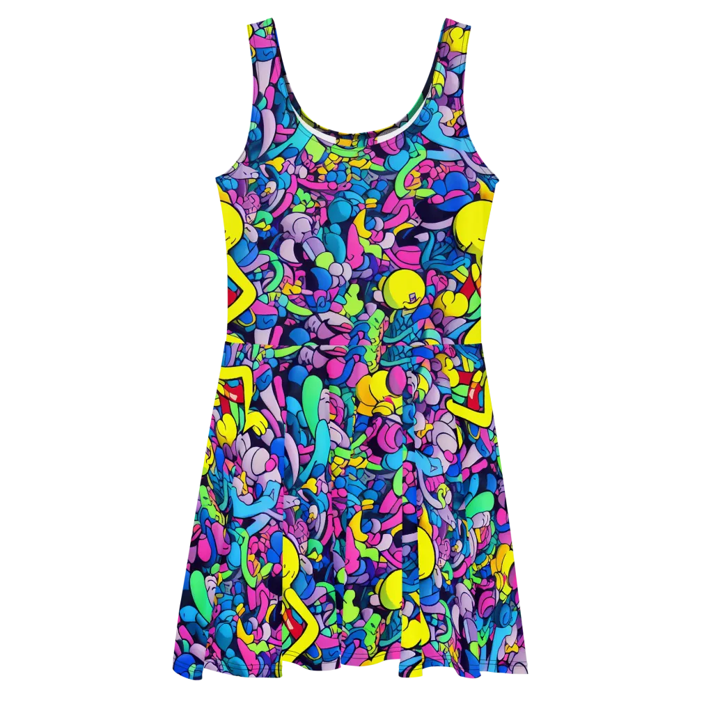 Radiant Revelation on Skater Dress — Front