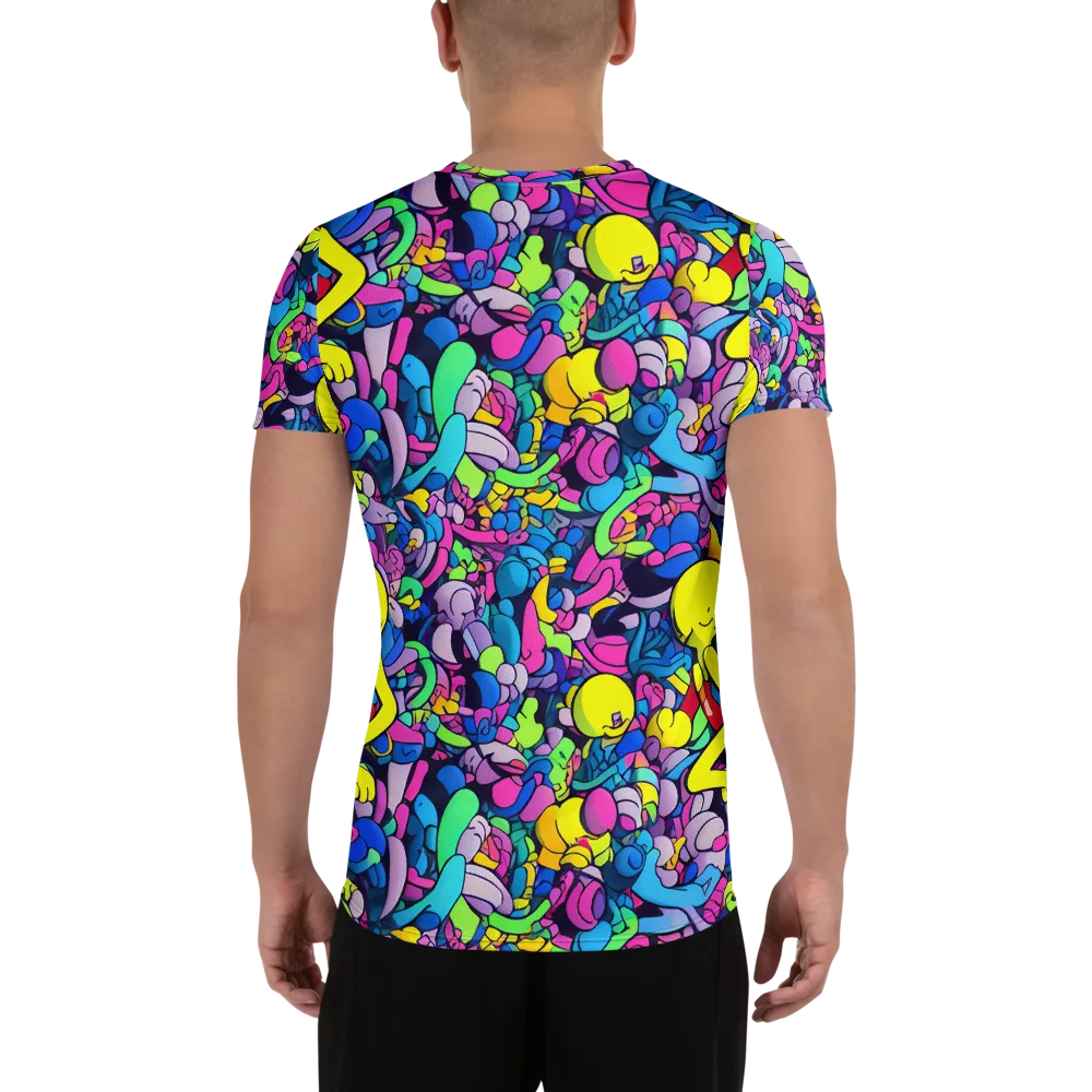 Radiant Revelation on Men's Athletic T-Shirt — Back
