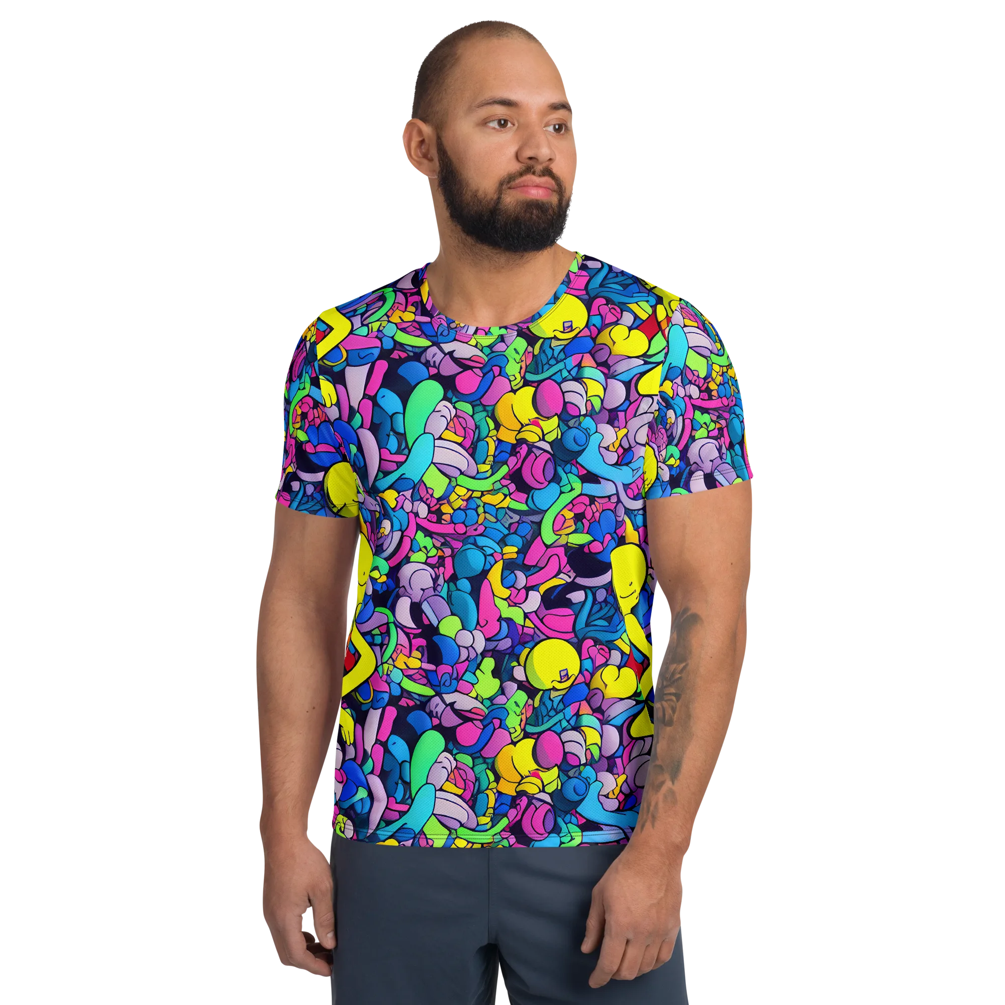 Radiant Revelation on Men's Athletic T-Shirt — Front