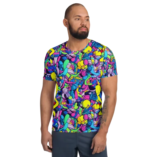 Radiant Revelation on a Men's Athletic T-Shirt